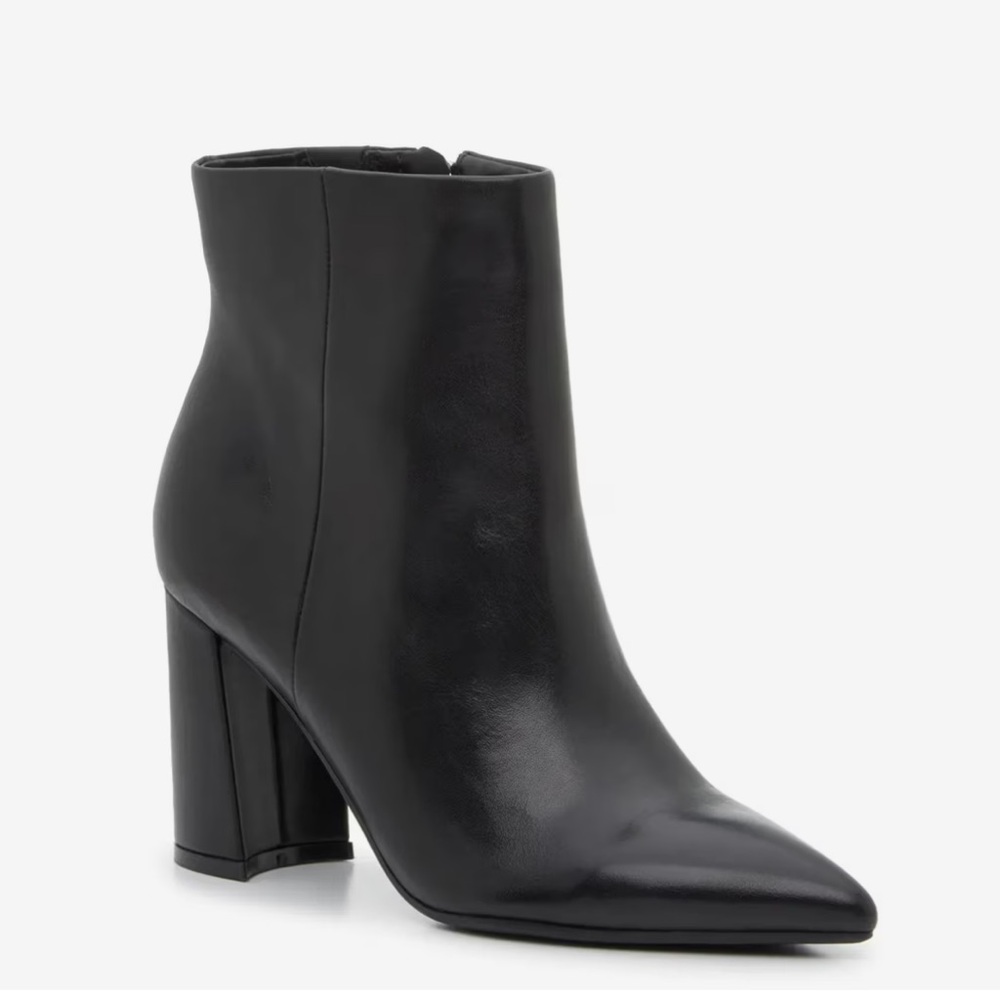 Madden Girl Sleek Black Ankle Booties